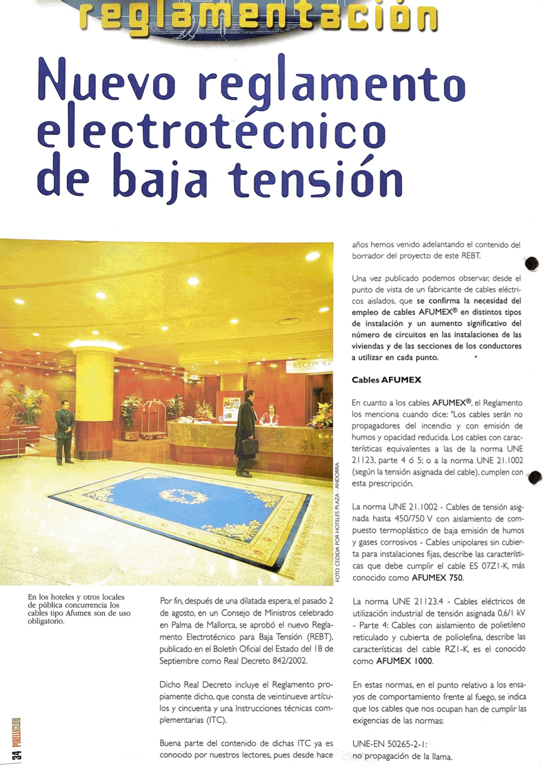 Nuevo reglamento electrotécnico de baja tensión