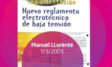 Nuevo reglamento electrotécnico de baja tensión REBT