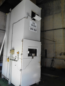 Equipo de ensayo para medir la emisión de calor durante la combustión de los cables con clase Dca-s2,d2,a2