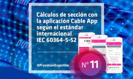 Cálculos de sección con la aplicación Cable App según el estándar internacional IEC 60364-5-52