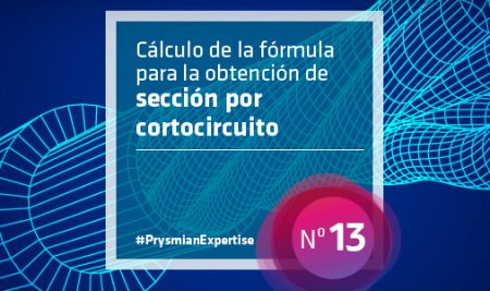 Cálculo de la fórmula para obtención de sección por cortocircuito