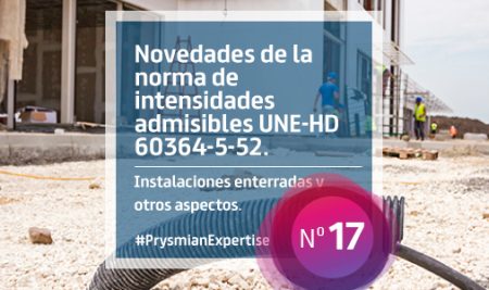 Novedades de la norma de intensidades admisibles UNE-HD 60364-5-52. Instalaciones enterradas y otros aspectos.
