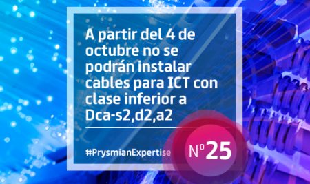 A partir del 4 de octubre no se podrán instalar cables para ICT con clase inferior a Dca-s2,d2,a2