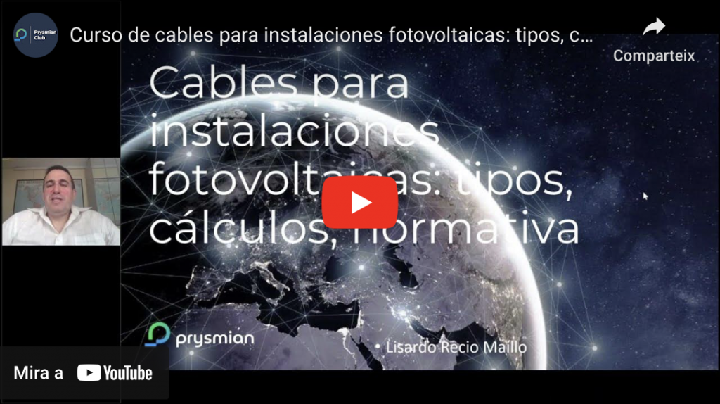 Webinar experto en cables para instalaciones fotovoltaicas