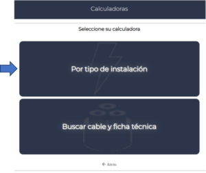 Cálculo sección por tipo de instalación Cálculo sección por tipo de instalación