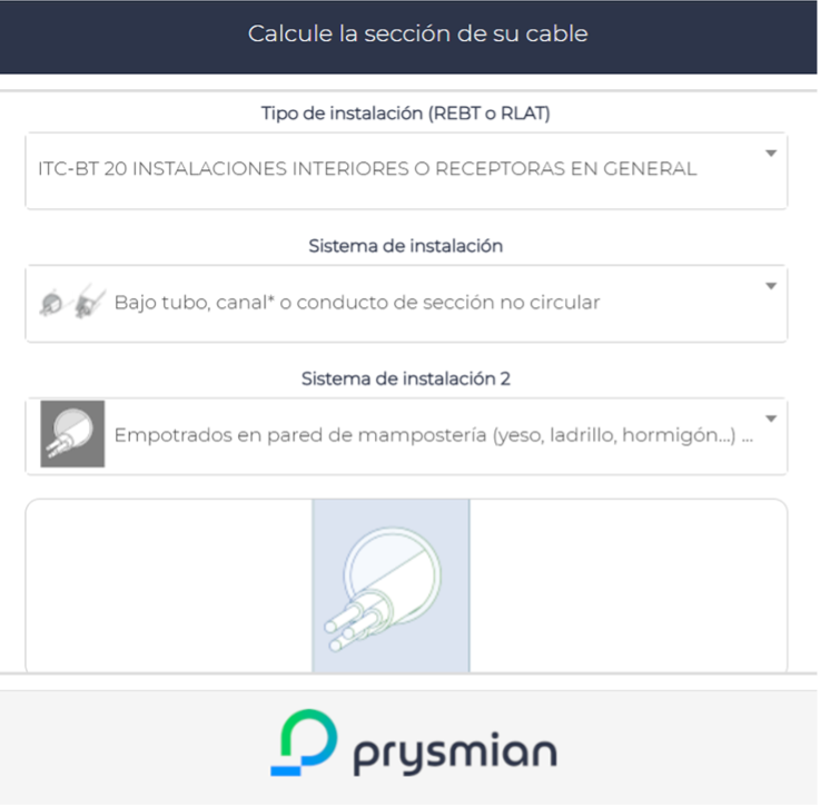 Calcule la sección de su cable Calcule la sección de su cable